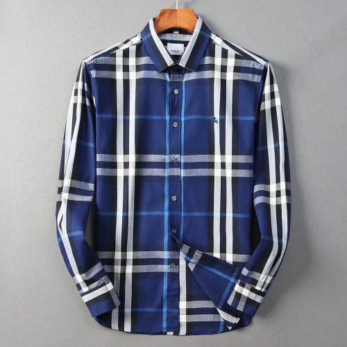 バーバリーメンズヴィンテージコットンシャツr1001ブルー