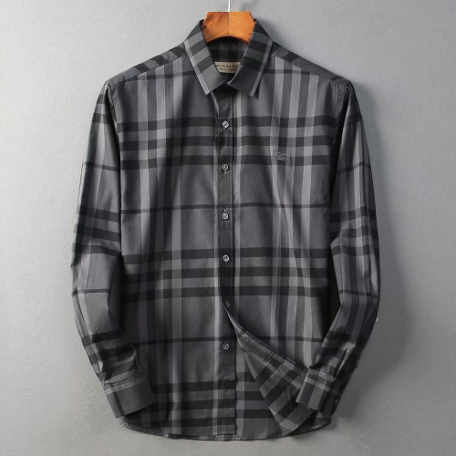 バーバリーメンズヴィンテージコットンシャツr1007ダークグレー