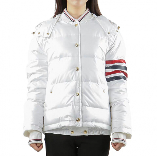 トムブラウンレディースダウンパディングo0200ホワイト