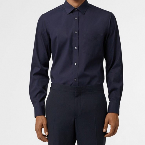 バーバリーメンズヴィンテージコットンシャツr1027.ネイビー