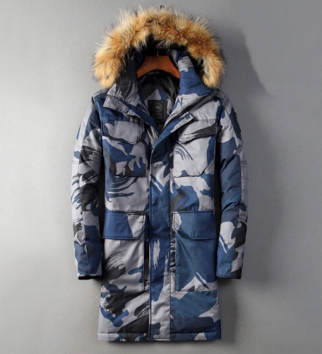 カスタム級09カナダグースメンズロングダウンパディングn0115ネイビー