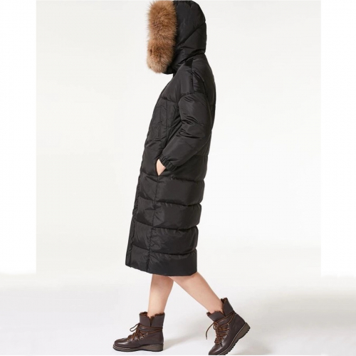 マックスマーラレディースロングダウンパディングx007ブラック