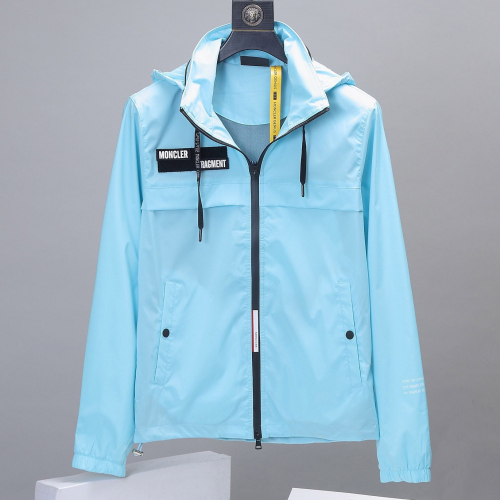 -モンクレールメンズカジュアルジップアップジャケットc0709,スカイブルー