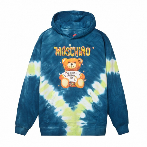 モスキーノメンズテディコットンフーディs0029ブルー