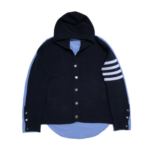 トムブラウンメンズカジュアルフーディm0220ネイビー