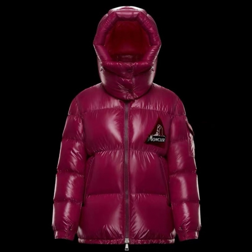 モンクレールレディースパッチモダンダウンパディングc0735パープル