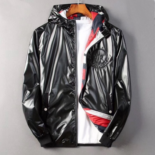 -モンクレールメンズカジュアルジップアップジャケットc0744,(-4).ブラック