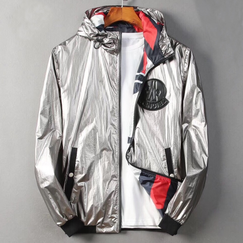 -モンクレールメンズカジュアルジップアップジャケットc0745,(-4).シルバー