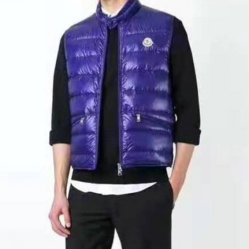 モンクレールメンズパッチモダンダウンパディングベストc0747.ブルー