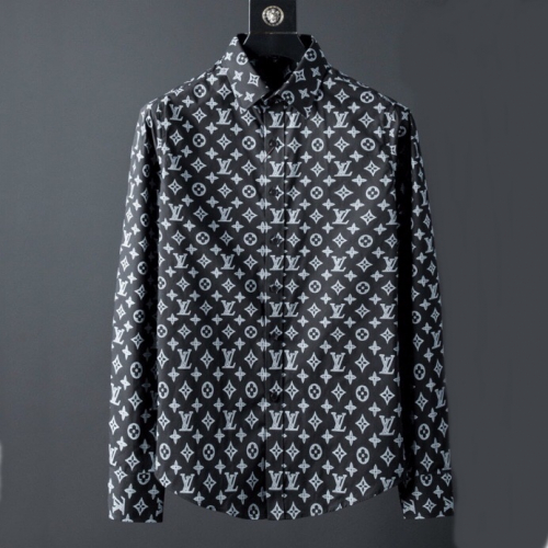 ルイヴィトンメンズコットンシャツu01244ブラック
