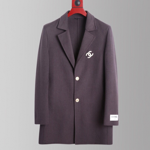 シャネルメンズカシミヤスーツジャケットa0447パープル