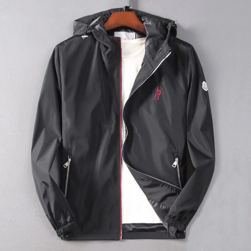 -モンクレールメンズカジュアルジップアップジャケットc0761ブラック