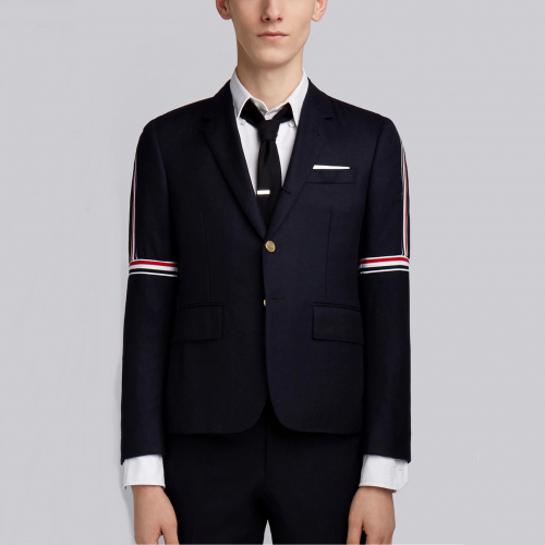 トムブラウンメンズカジュアルクラシックコートm0231.ブラック