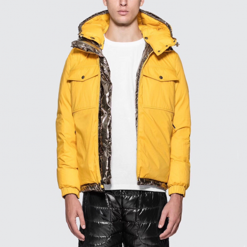 モンクレールメンズパッチモダンダウンパディングc0765イエロー