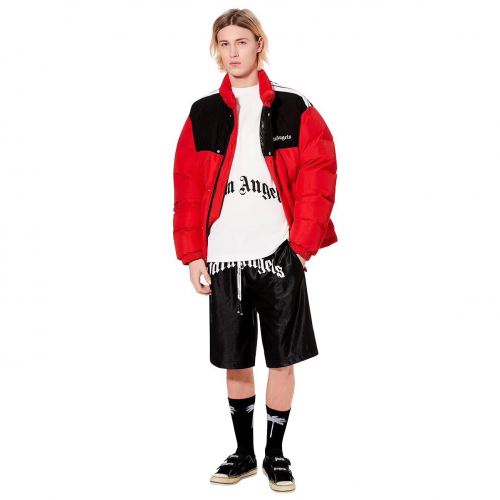 パームエンジェルスメンズパッチダウンパディングベストm0028レッド