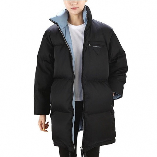 プラダレディースロングダウンパディングa0714ネイビー