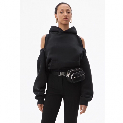 アレクサンダーワンレディースコットンフーディw0013ブラック