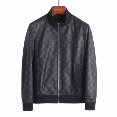 -ルイヴィトンメンズカジュアルレザージャケットu01258ブラック