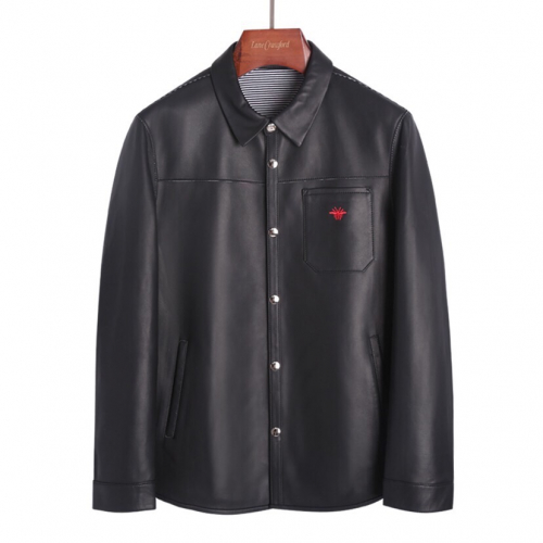 ディオールメンズレザージャケットo0349ブラック