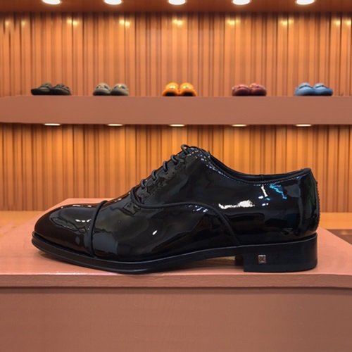 ルイヴィトンメンズレザーオックスフォードシューズS0282ブラック