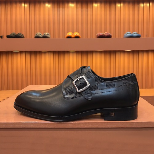 ルイヴィトンメンズレザーオックスフォードシューズS0284ブラック