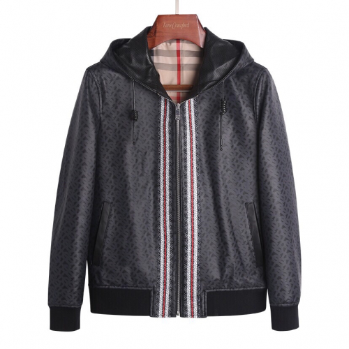 バーバリーメンズカジュアルレザージャケットr01148ブラック