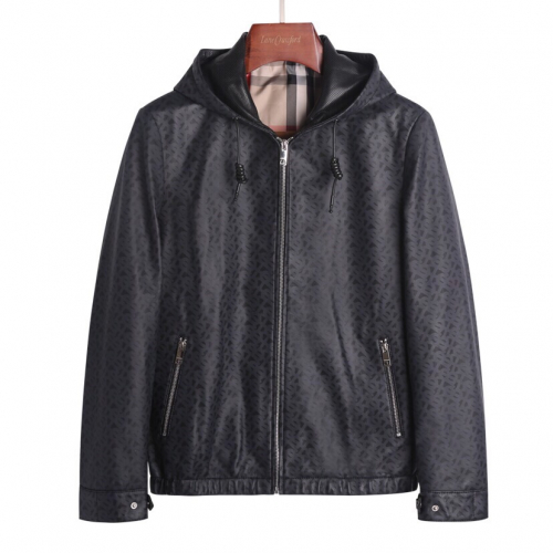 バーバリーメンズカジュアルレザージャケットr01149ブラック