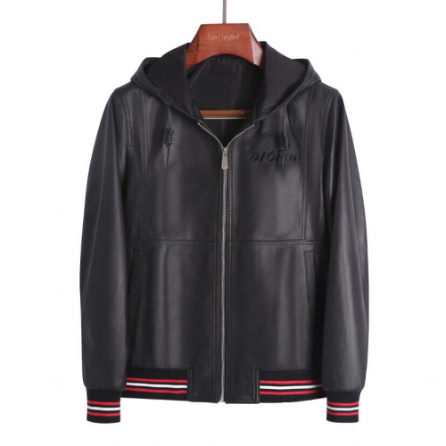 ディオールメンズレザージャケットo0352ブラック