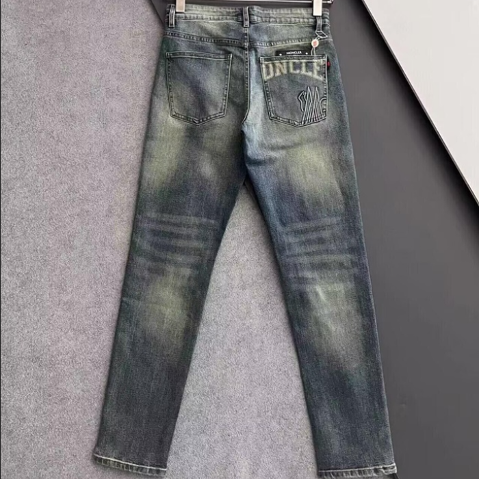 ナイロン-モンクレールナイロンメンズカジュアルジーンズc0779ブルー