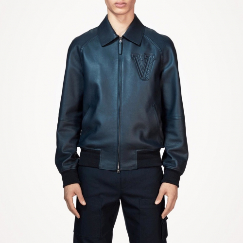 -ルイヴィトンメンズカジュアルレザージャケットu01268.ブラック