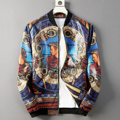 -ヴェルサーチェメンズカジュアルジップアップジャケットr0288ブルー