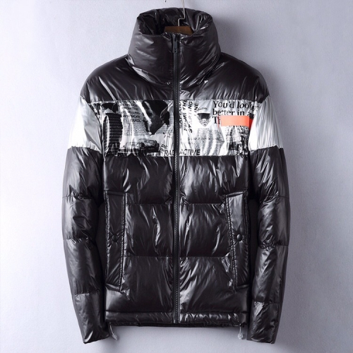 -オフホワイトメンズやじるしパディングジャンパーf0157ブラック