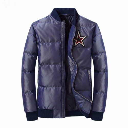 ジバンシィメンズパッチダウンパディングv0216.ブルー