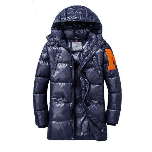 モンクレールメンズパッチモダンロングパディングc0809.ネイビー
