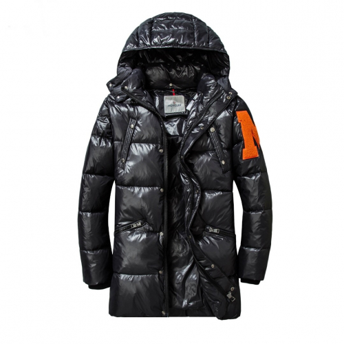 モンクレールメンズパッチモダンロングパディングc0810.ブラック