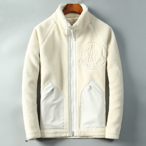 モンクレールメンズカジュアルフランネルジャケットc0818,アイボリー