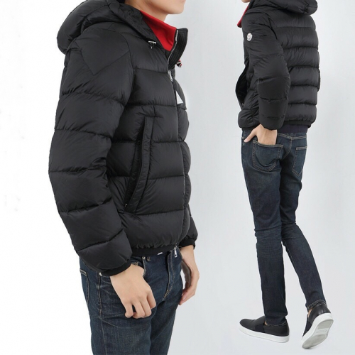 モンクレールメンズパッチモダンダウンパディングc0815.ブラック