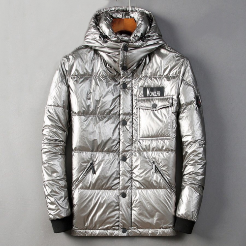 モンクレールメンズパッチモダンダウンパディングc0821シルバー