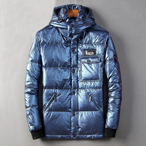モンクレールメンズパッチモダンダウンパディングc0823ブルー