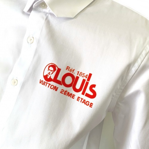 ルイヴィトンメンズコットンシャツu012732(ブラック/ホワイト)