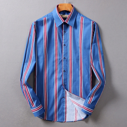 バーバリーメンズヴィンテージコットンシャツr01204.ブルー