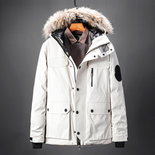 モンクレールメンズパッチモダンダウンパディングc0827アイボリー