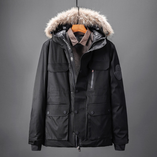 モンクレールメンズパッチモダンダウンパディングc0828ブラック