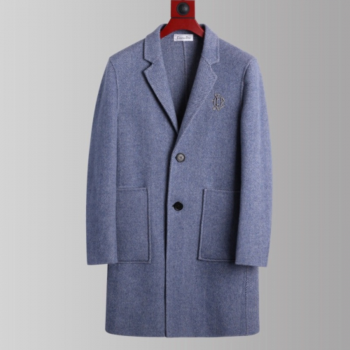 ディオールメンズビジネスカシミヤスーツジャケットo0361スカイブルー