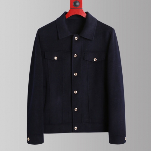 バーバリーメンズカジュアルカシミヤジャケットr01220.ブラック