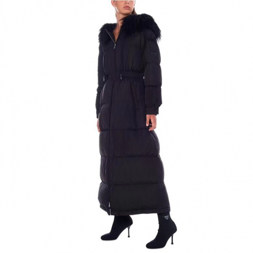 プラダレディースロングダウンパディングa0744ブラック