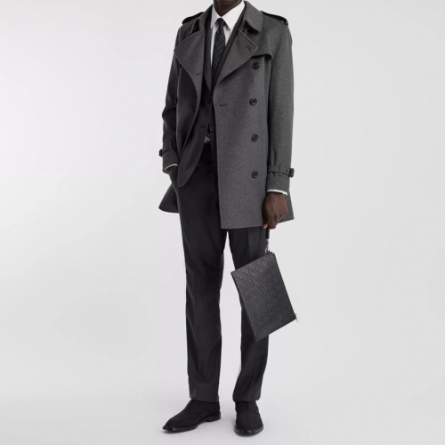 バーバリーメンズヴィンテージカシミヤコートr01229.グレー
