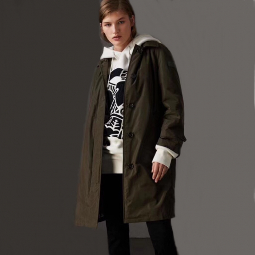 バーバリーレディースヴィンテージコットントレンチコートr01231グリーン