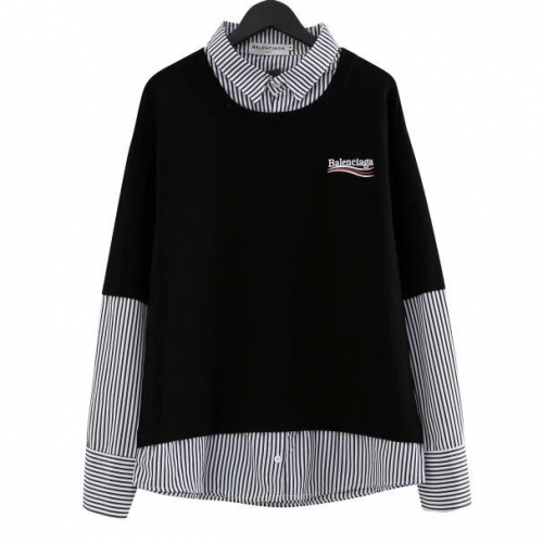 バレンシアガメンズオーバーサイズコットンシャツl0311ブラック