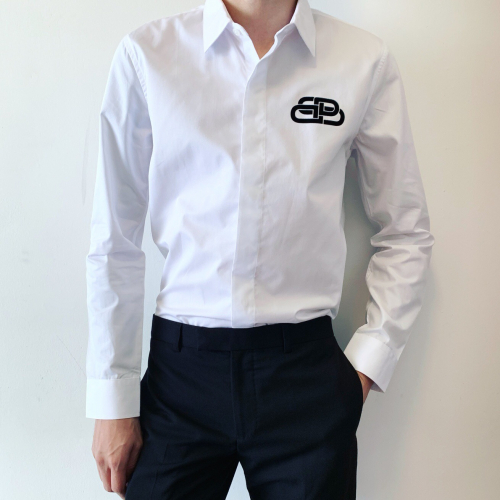 バレンシアガメンズオーバーサイズコットンシャツl0313.ホワイト